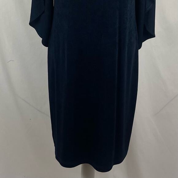 Chico’s Midnight Blue Travelers Non-Wrinkle Neutral Shift Dress NWOT Size 8 - Picture 4 of 13